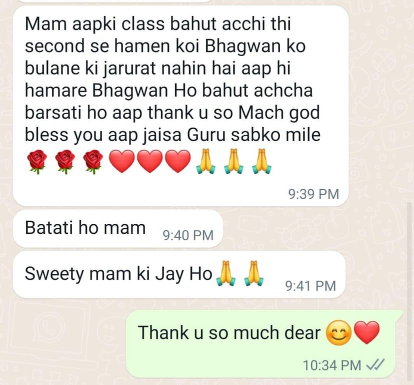 Learner WhatsApp feedback